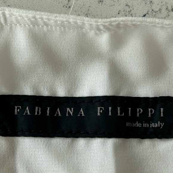 Fabiana Filippi Silk Maxi Dress Ivory Sleeveless XL Classic Time Capsule Italy - Picture 7 of 11